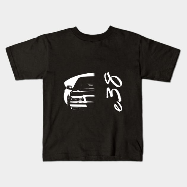 E38 simple white design Kids T-Shirt by WOS